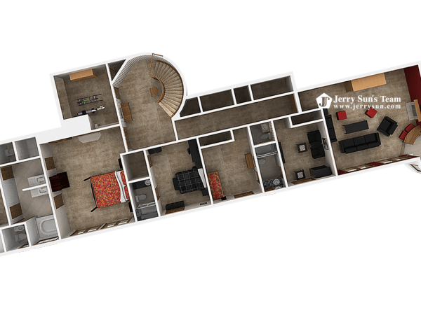 3D Floor Plan-Lower Level7