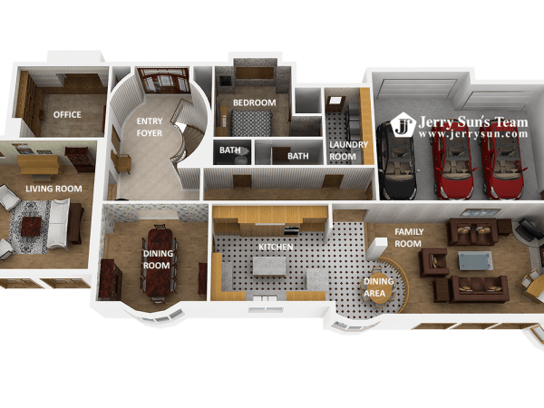 3D Floor Plan-Main Level1