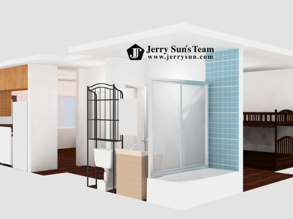 UNIT#A-3D Dollhouse View-Logo7