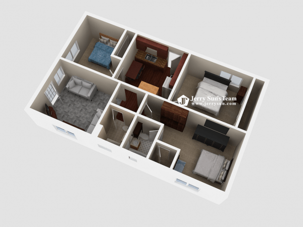 UNIT#C-3D Floor Plan-Logo7