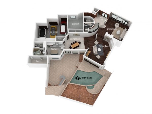 3D Floor Plan-Main Level Logo2
