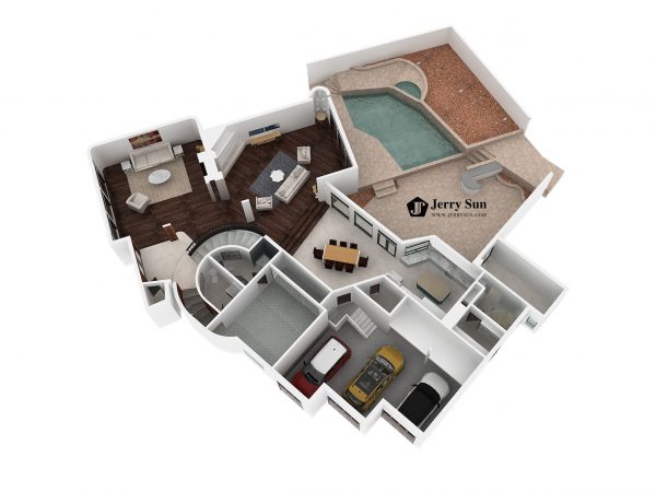 3D Floor Plan-Main Level Logo5