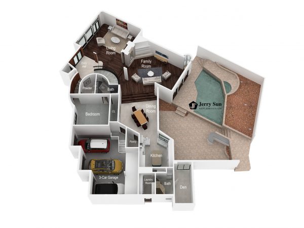3D Floor Plan-Main Level Logo6