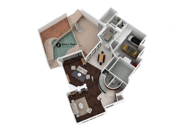 3D Floor Plan-Main Level Logo7