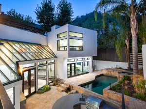 Backyard View Twilight