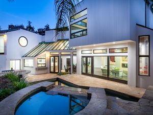 Backyard View Twilight