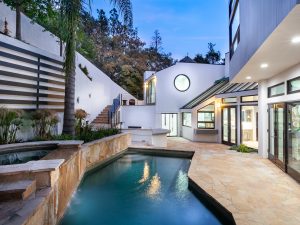 Backyard View Twilight