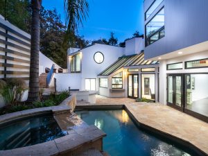 Backyard View Twilight