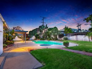 Backyard View Twilight