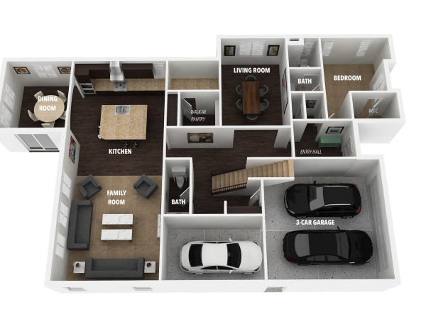 3D Floor Plan-Ground Level1
