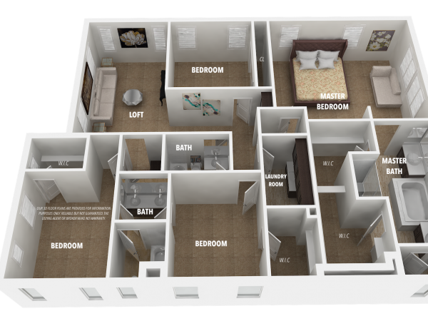 3D Floor Plan-Second Level3