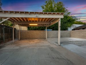 CARPORT PARKING TWILIGHT VIEW