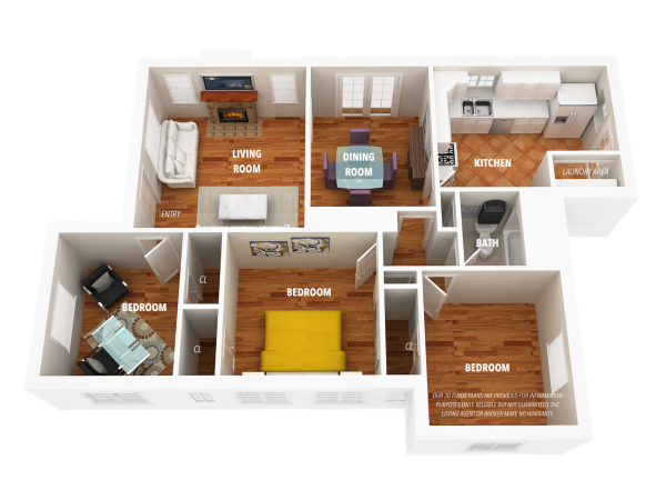 3D Floor Plan-Main Level1